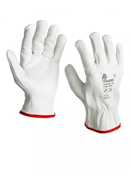 Gants travaux et manutention Pro Cuir 100% cuir pleine fleur résistant