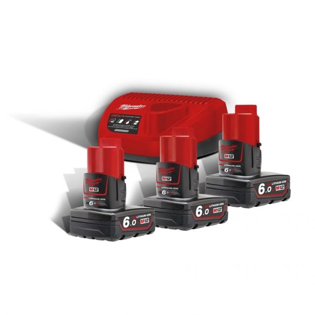 MILWAUKEE® - BATTERIE ET CHARGEUR M12™ - 6.0 Ah, OUTILLAGE